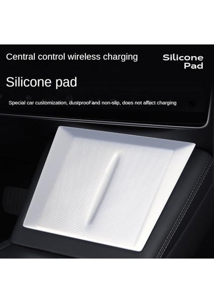 Tesla Orta Konsol Kablosuz Şarj Cihazı Silikon Matı, Beyaz (Yurt Dışından) modelleri