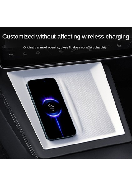 Tesla Orta Konsol Kablosuz Şarj Cihazı Silikon Matı, Beyaz (Yurt Dışından) indirimleri