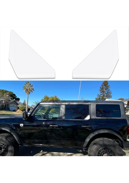 Ford Bronco 2021-2024 Beyaz Araç Arka Cam Üçgen Kapak Döşemesi (Yurt Dışından) fiyatları