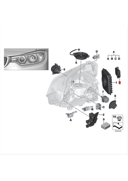 63117419615 Bmw Için Küçük LED Modül Sarı Işık Kaynağı (Yurt Dışından)