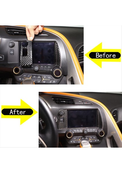 Corvette C7 14-19 Orta Konsol Navigasyon Paneli Çerçeve Kapağı (Yurt Dışından) modelleri