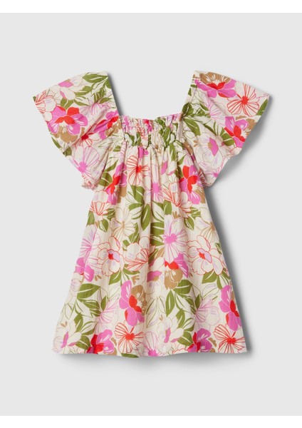Kız Bebek Çok Renkli Fırfırlı Mini Elbise
