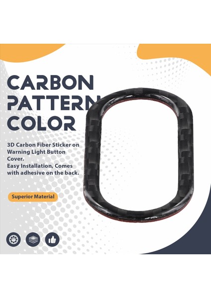 Mını Cooper F55 Için Karbon Fiber Uyarı Işığı Düğmesi Anahtarı Kapağı (Yurt Dışından) fırsatları