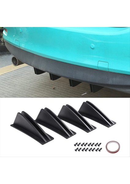 Arka Tampon Dudak Difüzörü Köpekbalığı Yüzgeçleri, Çene Tamponu Koruyucu Siyah 4 Adet (Yurt Dışından) fiyatları