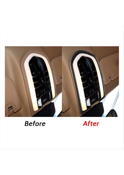 Araba Karbon Fiber Ön Okuma Lambası Paneli Kapağı Trim Çıkartması (Yurt Dışından) fiyatları