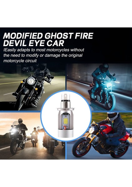 Kırmızı Melek Gözü ile H4 LED Motosiklet Far Ampulü Yüksek/düşük Far (Yurt Dışından) fiyatları