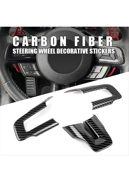 Ford Mustang 2016-2023 Için Karbon Fiber Siyah Direksiyon Simidi Kılıfı (Yurt Dışından)