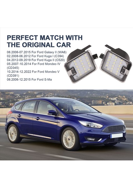 Ford Focus 3 Kuga 2 Için LED Ayna Altı Su Birikintisi Aydınlatması Karşılama Işığı (Yurt Dışından) indirimleri