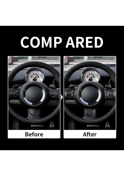Mini Cooper Için Karbon Fiber Araba Direksiyon Simidi Düğmesi Kapağı Döşemesi (Yurt Dışından) indirimleri