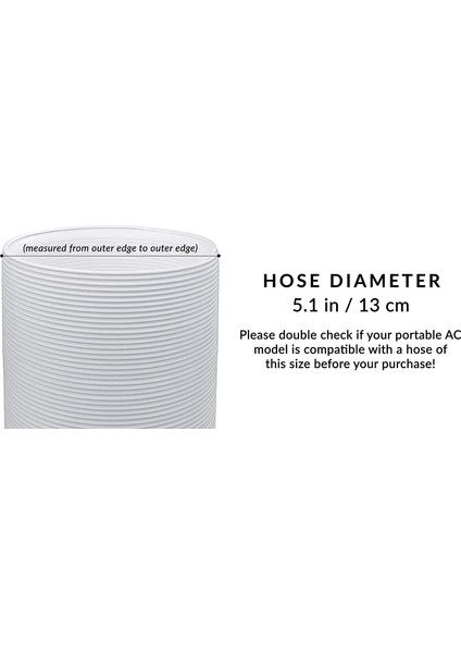 Taşınabilir Klima Egzoz Hortumu - 5 Inç Çap - 59 Inç Uzunluk (Yurt Dışından) fırsatları