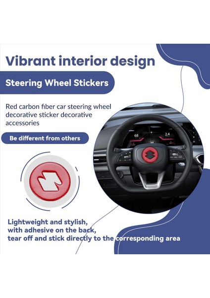 Jimny 19-22 Için Kırmızı Karbon Fiber Direksiyon Simidi Orta Kapağı Döşemesi (Yurt Dışından) fırsatları