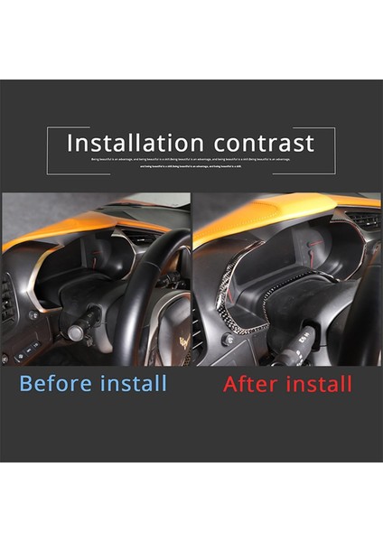 Corvette C7 2014-2019 Gösterge Paneli Hız Göstergesi Trim Şeritleri Çıkartması (Yurt Dışından) fırsatları