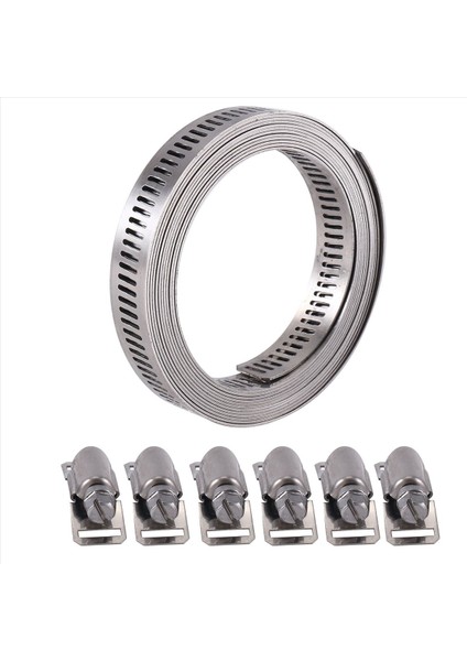 304 Paslanmaz Çelik Solucan Kelepçesi Hortum Kelepçesi Kayışı 7.9 Feet (Yurt Dışından)