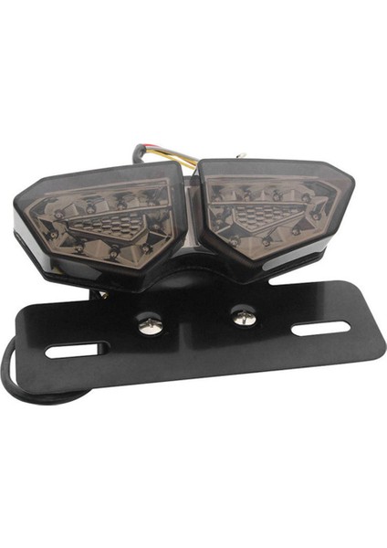 Motosiklet Arka Lambası Duman LED Motosiklet Fren Kuyruk Dönüş Sinyal Lambası (Yurt Dışından)