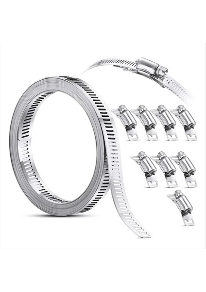 3,5 M Hortum Kelepçesi Kayışı Ayarlanabilir Sonsuz Dişli Boru Kanalı Hortum Kelepçesi (Yurt Dışından)