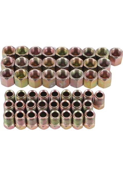 50 Adet Erkek/dişi Uç Bağlantı Fren Borusu Vida Somunu M10X1MM 3/16 Inç Od (Yurt Dışından)
