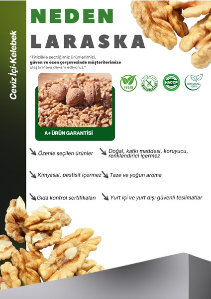 Ceviz Içi Yerli 250G - Kelebek Walnut Halves fiyatları