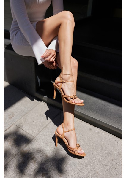 Verno Kadın Taba Topuklu Sandalet