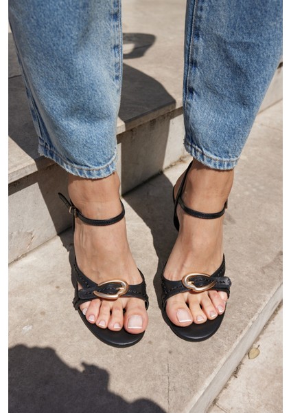 Verno Kadın Taba Topuklu Sandalet