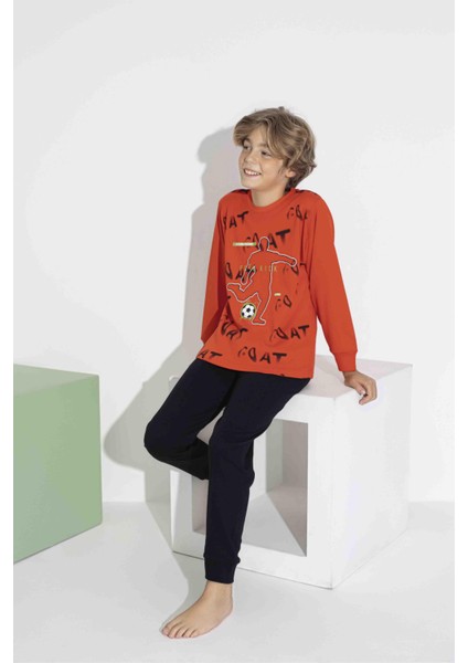 Erkek Çocuk Uzun Kol Interlook Pamuklu Pijama Takımı 7407T modelleri