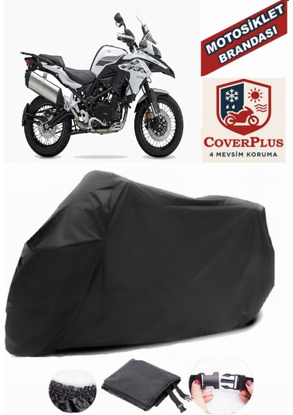 Benelli Trk 502 x Motor Brandası Siyah Motorsiket Brandası Motor Örtüsü Çadır Su Geçirmez Motosiklet Kılıfı Motor Brandası