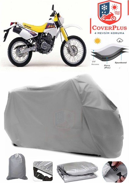 Suzuki DR350 Gri Motorsiket Brandası Motor Örtüsü Çadır Su Geçirmez Motosiklet Kılıfı Motor Brandası