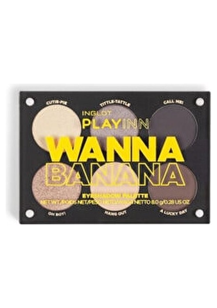 Playınn Wanna Banana Göz Farı Paleti Çok Renkli 6 Renk Mat ve Parıltılı Toz Form
