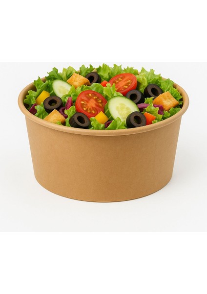550 cc Kraft Salata Kasesi Kapaklı 50 Adet modelleri