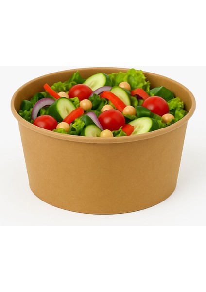 750 cc Kraft Salata Kasesi Kapaklı 25 Adet modelleri