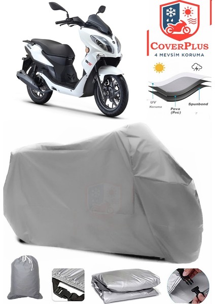 Rks Cruiser 250 Gri Motorsiket Brandası Motor Örtüsü Çadır Su Geçirmez Motosiklet Kılıfı Motor Brandası