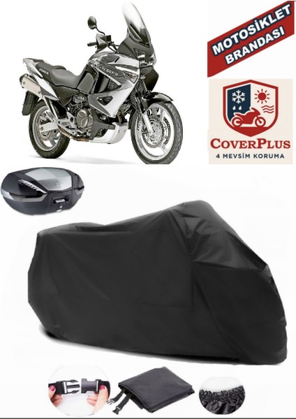 Honda Xl 1000V Varadero Siyah Arka Çanta Uyumlu Motorsiket Brandası Motor Örtüsü Çadır Su Geçirmez Motosiklet Kılıfı Motor Brandası