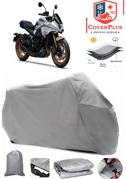 Suzuki Katana Gri Motorsiket Brandası Motor Örtüsü Çadır Su Geçirmez Motosiklet Kılıfı Motor Brandası