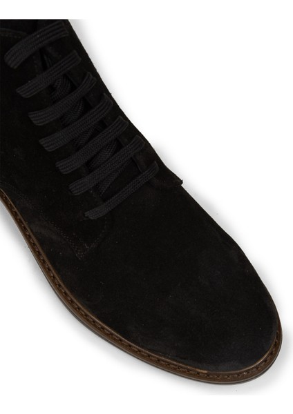 Kadın Hakiki Süet Siyah Bot - N0118ZSYHC01 indirimleri