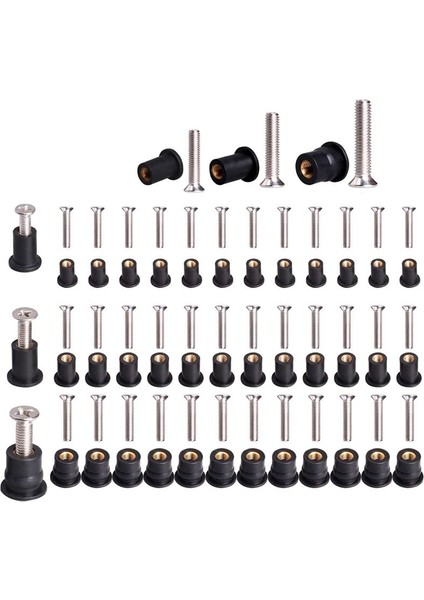 36 Çift M4/m5/m6 Neopren Iyi Fındık Paslanmaz Çelik Vida Kauçuk Kuyu Somunları Kayık Pirinç Bakır Cıvatalar Iyi Somun Kiti (Yurt Dışından)