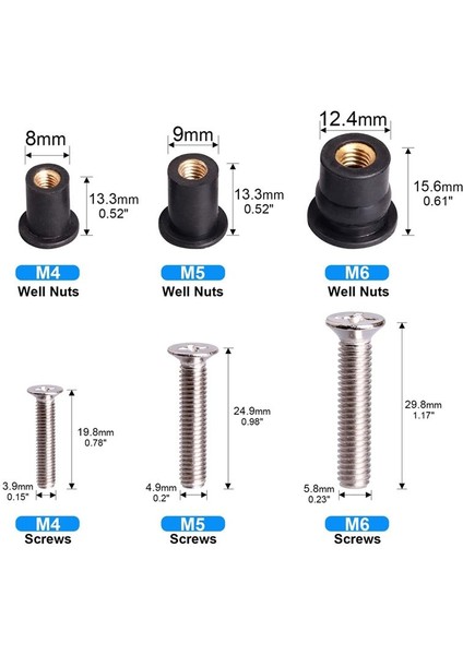 36 Çift M4/m5/m6 Neopren Iyi Fındık Paslanmaz Çelik Vida Kauçuk Kuyu Somunları Kayık Pirinç Bakır Cıvatalar Iyi Somun Kiti (Yurt Dışından) fırsatları