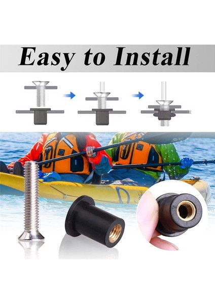 36 Çift M4/m5/m6 Neopren Iyi Fındık Paslanmaz Çelik Vida Kauçuk Kuyu Somunları Kayık Pirinç Bakır Cıvatalar Iyi Somun Kiti (Yurt Dışından) indirimleri