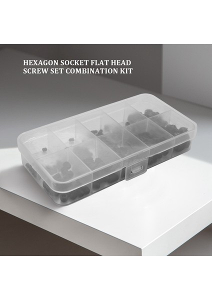 200PCS M3 M4 M5 M6 M8 Hex Kafa Soketi Hex Grub Vida Seti Çiftlik Kiti (Siyah Alaşımlı Çelik) (Yurt Dışından) fiyatları