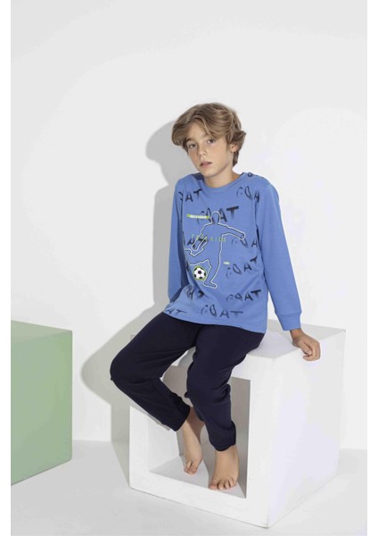 Erkek Çocuk Uzun Kol Interlook Pamuklu Pijama Takımı 7407M indirimleri