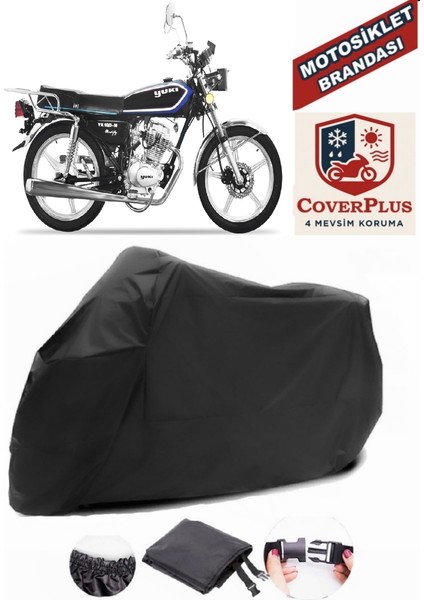 Yuki YK-100M Modify Siyah Motorsiket Brandası Motor Örtüsü Çadır Su Geçirmez Motosiklet Kılıfı Motor Brandası