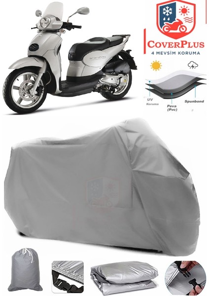 Aprilia Scarabeo 100 Gri Motorsiket Brandası Motor Örtüsü Çadır Su Geçirmez Motosiklet Kılıfı Motor Brandası