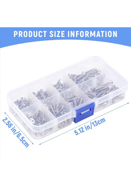 200PCS M3 Paslanmaz Çelik Düz Kafa Vidaları Kitler Yüksek Mukavemetli Kendi Kendine Dokunma Vidaları Ahşap Mobilya Için Ayarlanmış (Yurt Dışından) fırsatları