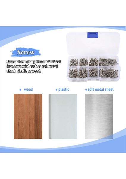 200PCS M3 Paslanmaz Çelik Düz Kafa Vidaları Kitler Yüksek Mukavemetli Kendi Kendine Dokunma Vidaları Ahşap Mobilya Için Ayarlanmış (Yurt Dışından) indirimleri