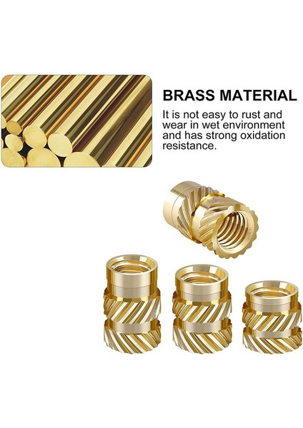 350PCS Dişli Ekler Dişi Iplik Metrik Pençeli Somunlar Çeşitliliği Kiti Pirinç Isı Seti Eki (Yurt Dışından) fiyatları