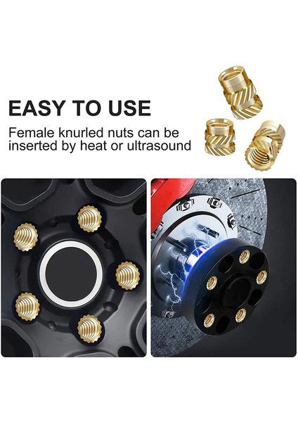 350PCS Dişli Ekler Dişi Iplik Metrik Pençeli Somunlar Çeşitliliği Kiti Pirinç Isı Seti Eki (Yurt Dışından) modelleri