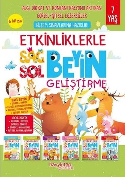 Etkinliklerle Sağ Beyin Sol Beyin Geliştirme (7 Yaş) 6’lı Set