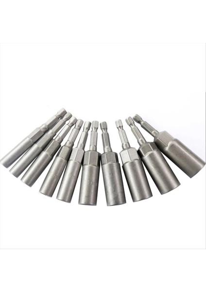 10PCS 6MM-15MM Altı Soket Kollu Mozalar Somun Sürücü Seti Tornavida Set Elektrikli Alışlar Bitler Set (Yurt Dışından)