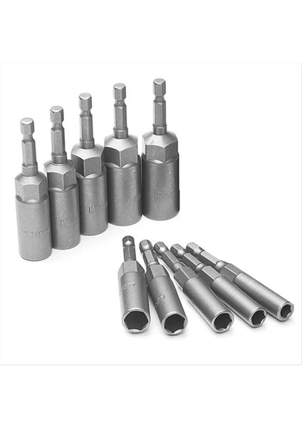 10PCS 6MM-15MM Altı Soket Kollu Mozalar Somun Sürücü Seti Tornavida Set Elektrikli Alışlar Bitler Set (Yurt Dışından) modelleri