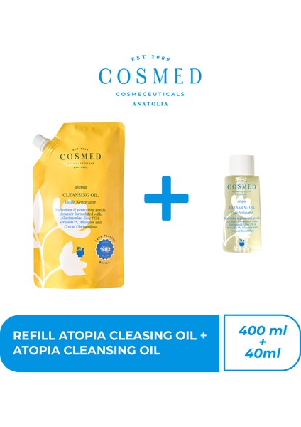 Atopia Cleansing Oil Refill 400 ml + Cosmed Atopia Cleansing Oil 40 ml