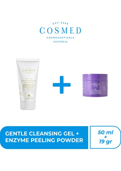 Day-To-Day Gentle Cleansing Gel 50 ml + Cosmed Alight Enzyme Peeling Powder 19 gr