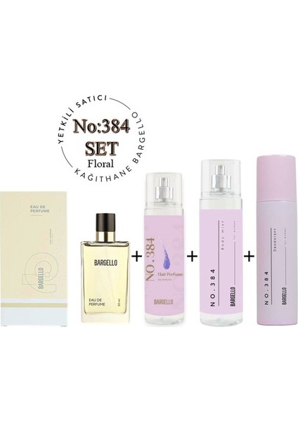 384 Kadın Parfüm Set ( Parfüm - Saç Parfümü - Bodymist - Deodorant ) - MNMS384SETSC